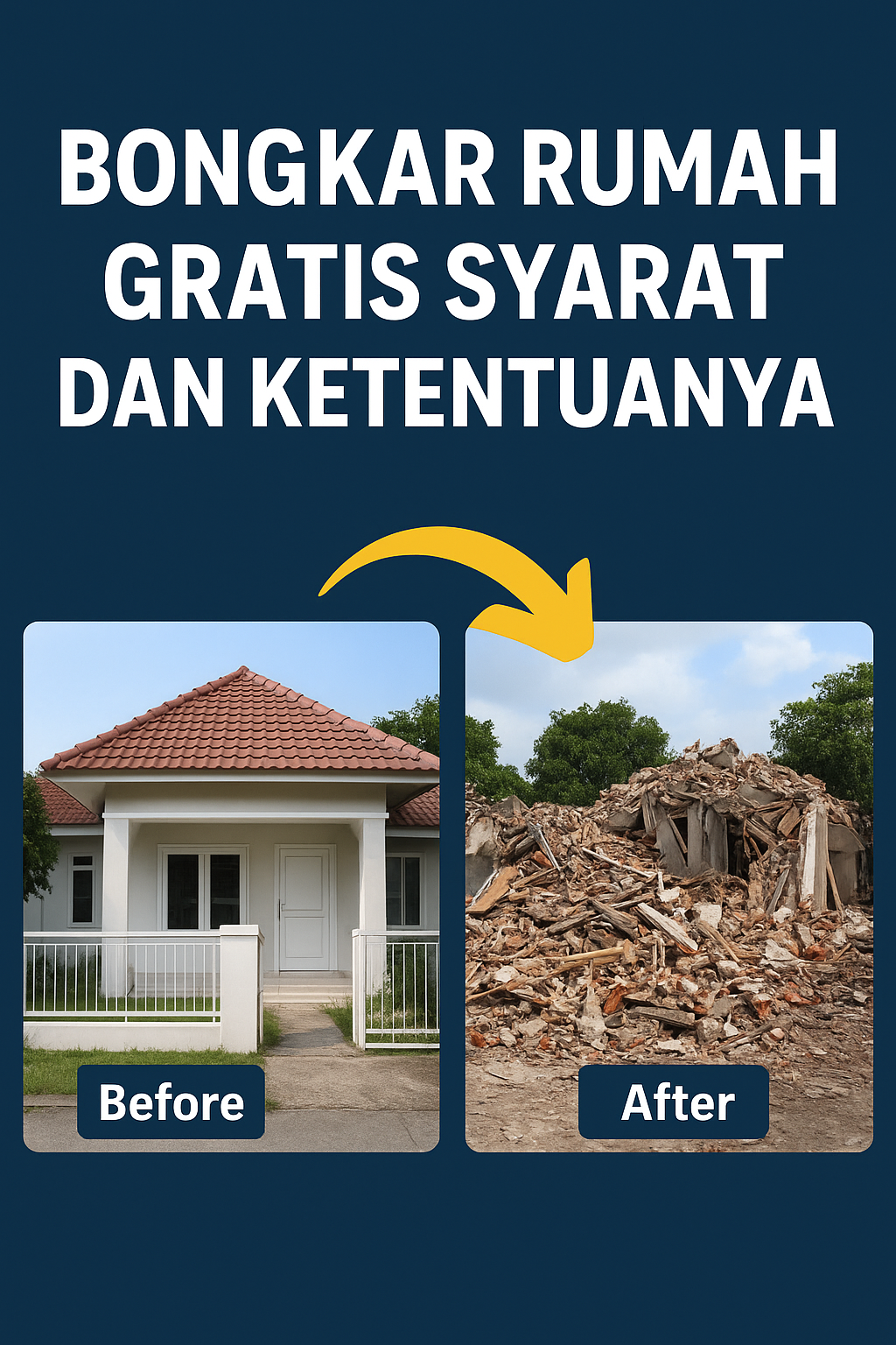 Dapatkn layanan bongkar rumah geratis dengan memanfaatkan sisa material